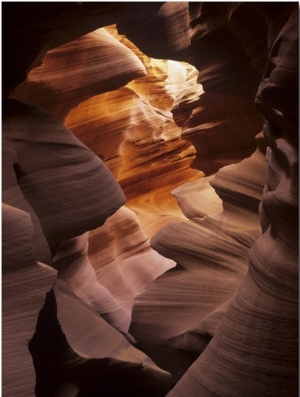 Interior of Lower Antelope Canyon, a Slot Canyon Near Page, Arizona, USA