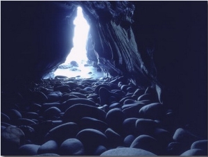 Sea Cave at La Jolla Caves off the Pacific Ocean, San Diego, California, USA