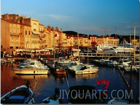 Boats and Buildings at Port, St. Tropez, France