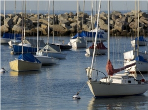 Sailboats in Rockport Harbor, Ma