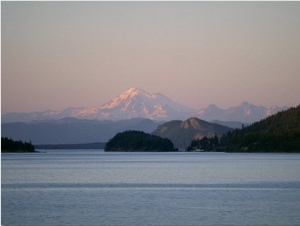 Mount Baker from San Juan Islands, Washington State, USA