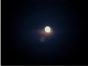 Night Sky with a Hazy Full Moon