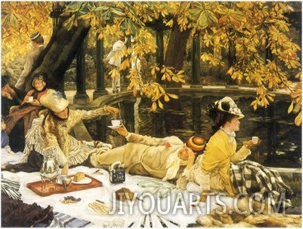 Picnic Lunch by Pool, 1876