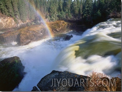 Rainbow Arches over Pisew Falls