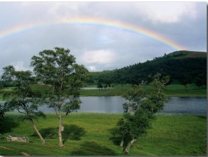 Rainbow in the Highlands of Scotland