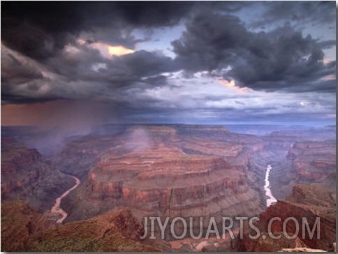 Monsoon Storm in the Grand Canyon, Alarcon Terrace, Conquistador Aisle, Grand Canyon, Arizona