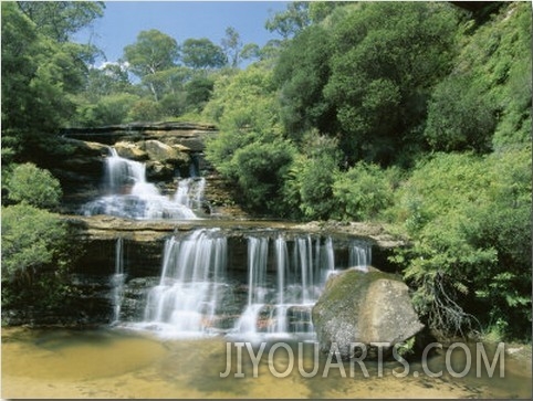 Part of the 300M Wentworth Falls on the Great Cliff Face in the Blue Mountains, Australia