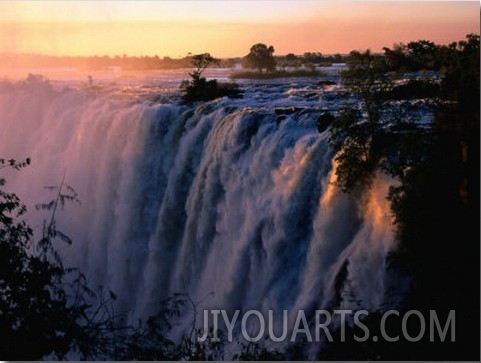 Victoria Falls at Sunset from Zambia, Victoria Falls, Zambia