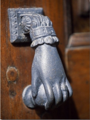 Door Knocker on a House in the Small Hill Top Village of Briones