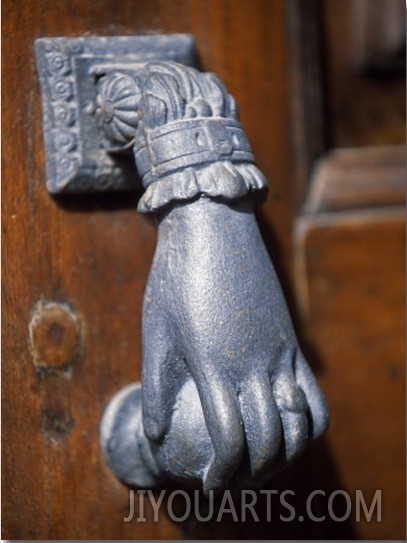 Door Knocker on a House in the Small Hill Top Village of Briones