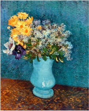 Vase of Lilacs, Daisies and Anemones, c.1887