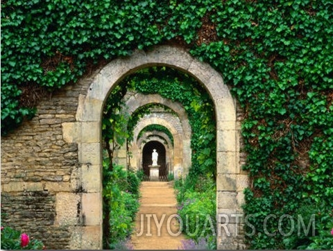 Ivy and Arches at Les Chartreuses Walled Gardens, Coupesarte, Basse Normandy, France