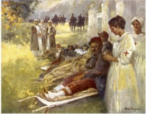 Nurses Attend to Wounded French Soldiers