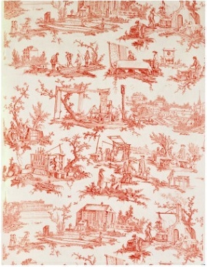 Toile De Jouy, Illustrating the Processes of Manufacturing Cotton, Designed by Christophe Huet