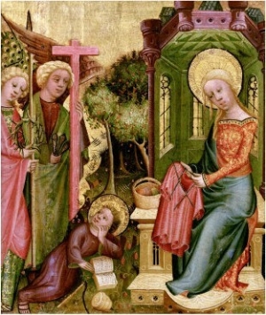 Visit of the Angel, from the Right Wing of the Buxtehude Altar, 1400 10