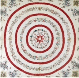 An Appliqued Cotton and Broderie Perse Quilted Coverlet, Salem, Massachusetts, 1835 1840