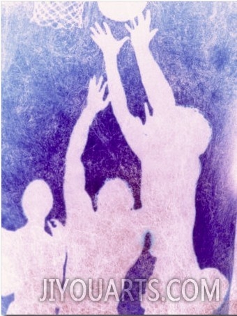 Silhouette of Basketball Game