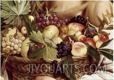Detail of Boy with Basket of Fruit