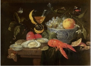 Still Life with Fruit and Shell Fish, 1653