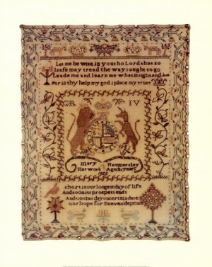 Sampler with Coat of Arms