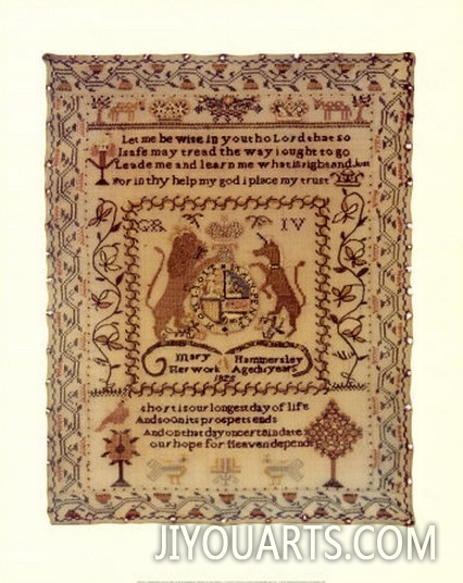 Sampler with Coat of Arms