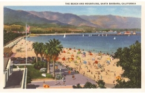 Beach and Mountains, Santa Barbara, California