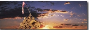 War Memorial at Sunrise, Iwo Jima Memorial, Rosslyn, Arlington, Arlington County, Virginia, USA