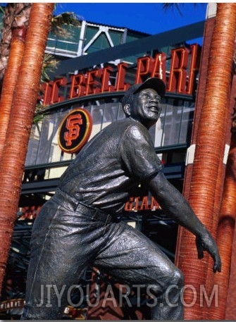 Willie Mayes Statue at Pacific Bell Park, San Francisco, California, USA