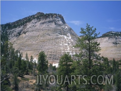Checkerboard Mesa in the Zion National Park in Utah, United States of America, North America