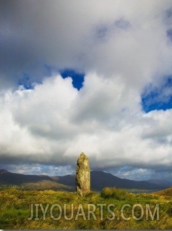 Standing Stone on Bear Island, Beara Peninsula, County Cork, Ireland