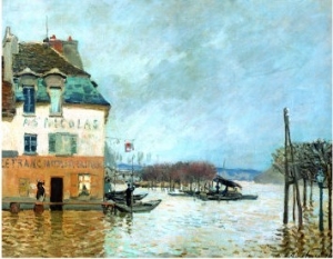 The Restaurant La Barque During the Flood at Port Marly