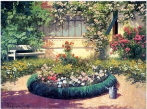 A Sunlit Flower Garden