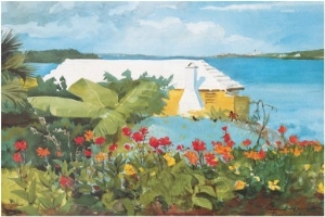 Flower Garden and Bungalow, Bermuda, c.1899
