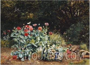 Summer Flowers in a Quiet Corner of a Garden, 1882