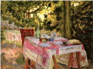 Table Set in a Garden