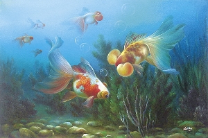 deep sea fish Oil Painting 100% Handmade Museum Quality0015