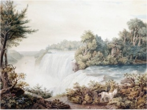 Niagara Falls, View of the American Fall, Taken from Goat Island, circa 1831