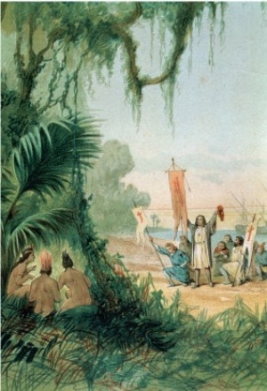 The Landing of Christopher Columbus on the Island of San Salvador on the 12th October 1492