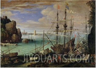 Scene of a Sea Port