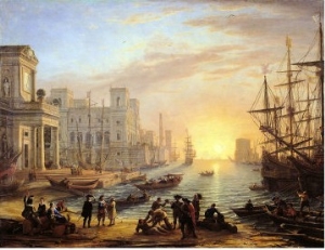 Sea Port at Sunset, 1639