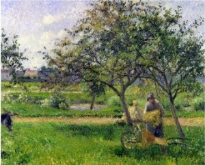 The Wheelbarrow, Orchard, circa 1881