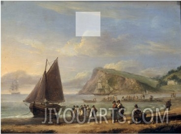 A View of Ness Point   Teignmouth, Devon, 1826