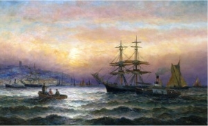 Shipping in the Mouth of the Medway, Evening