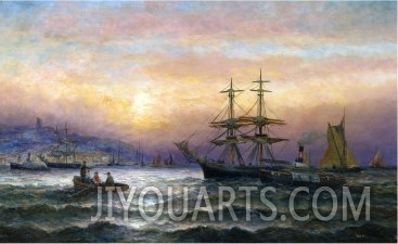 Shipping in the Mouth of the Medway, Evening