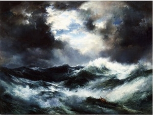 Moonlit Shipwreck at Sea Thomas Moran (1837 1926), 1901
