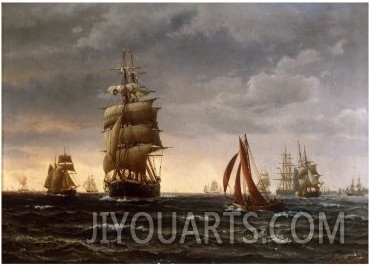 Shipping in a Choppy Sea, 1850