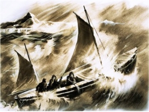 Unidentified Boat in a Storm