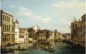 The Grand Canal, Venice, Looking Southwest from a Point Near the Rialto Bridge