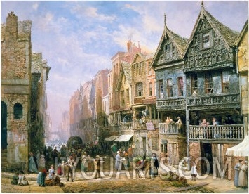 Watergate Street, Looking Towards Eastgate, Chester, c.1870