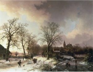 Figures in a Winter Landscape, 1842